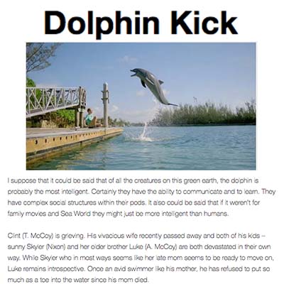 Dolphin Kick Review by Cinema365